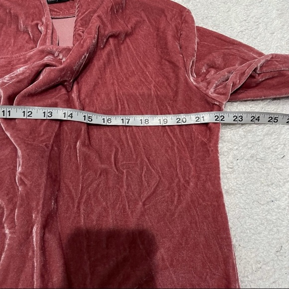 New Amaryllis Velvet Drape Open Front Cardigan - Picture 12 of 13